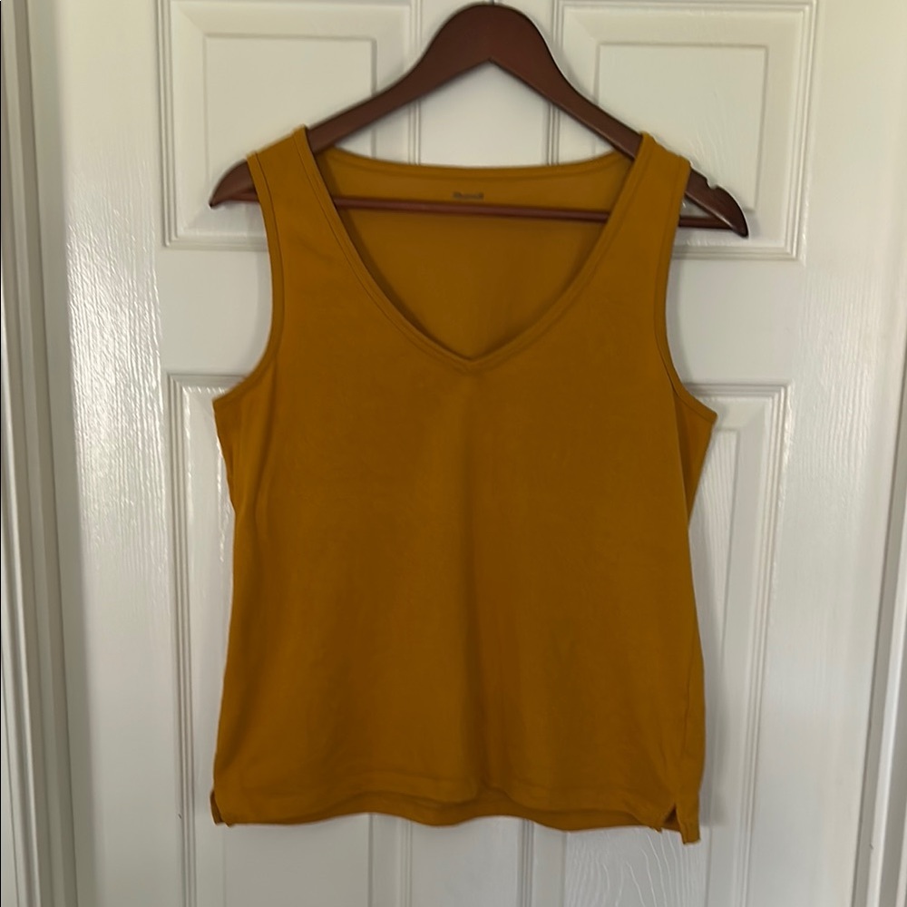 Women’s Madewell Mustard Yellow Sleeveless Top Size M